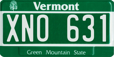 VT license plate XNO631
