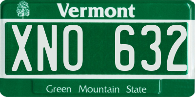 VT license plate XNO632