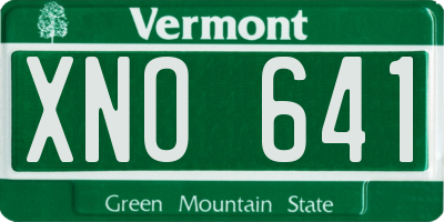 VT license plate XNO641