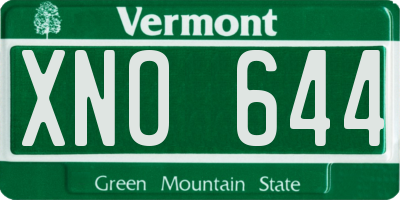 VT license plate XNO644
