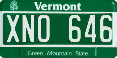 VT license plate XNO646
