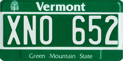 VT license plate XNO652