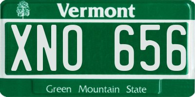 VT license plate XNO656