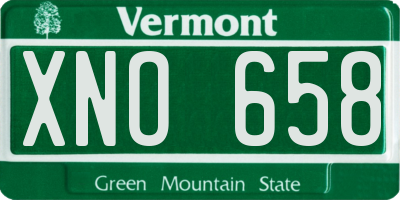 VT license plate XNO658