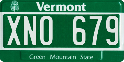 VT license plate XNO679