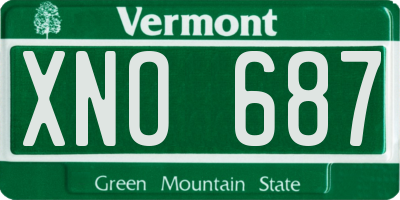 VT license plate XNO687