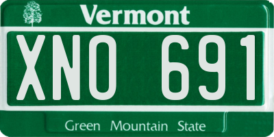 VT license plate XNO691