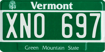 VT license plate XNO697