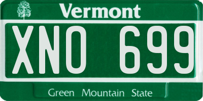 VT license plate XNO699