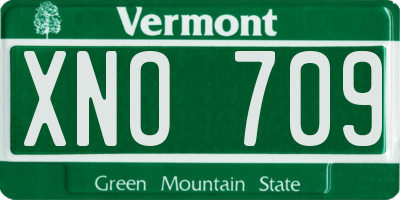 VT license plate XNO709