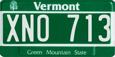 VT license plate XNO713