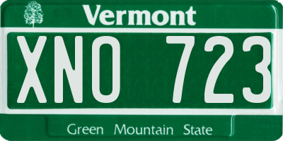 VT license plate XNO723