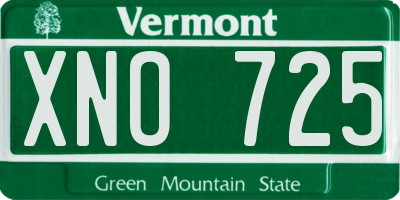 VT license plate XNO725