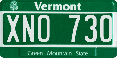 VT license plate XNO730
