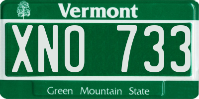VT license plate XNO733