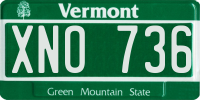 VT license plate XNO736