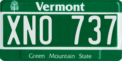 VT license plate XNO737