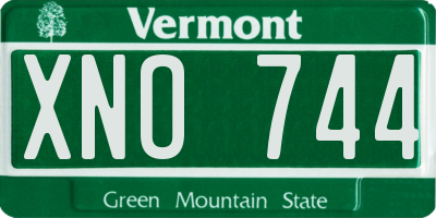 VT license plate XNO744