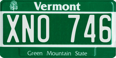 VT license plate XNO746
