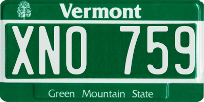 VT license plate XNO759