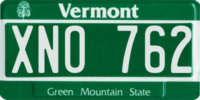 VT license plate XNO762