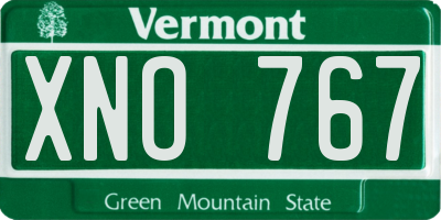 VT license plate XNO767