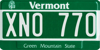 VT license plate XNO770