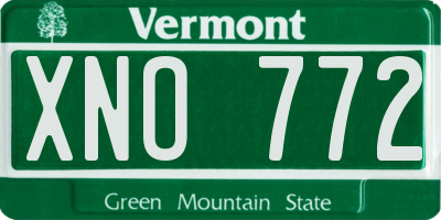VT license plate XNO772
