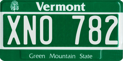 VT license plate XNO782