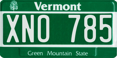 VT license plate XNO785