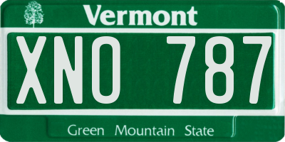 VT license plate XNO787