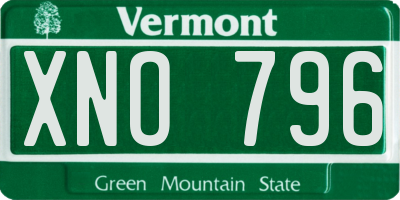 VT license plate XNO796