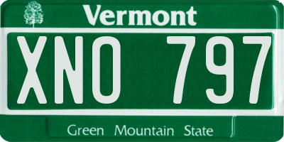 VT license plate XNO797