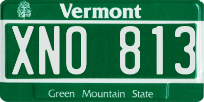 VT license plate XNO813