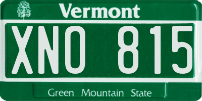 VT license plate XNO815