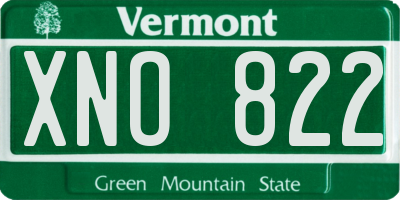 VT license plate XNO822