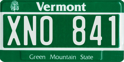 VT license plate XNO841