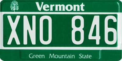 VT license plate XNO846