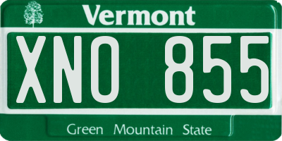 VT license plate XNO855