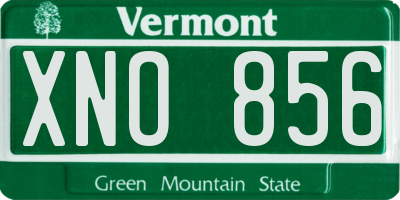 VT license plate XNO856