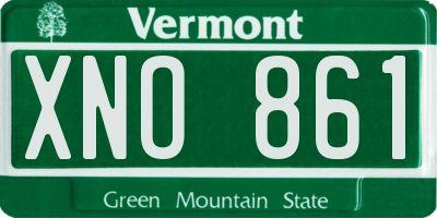 VT license plate XNO861