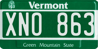 VT license plate XNO863