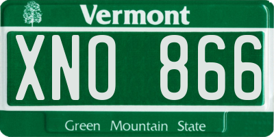 VT license plate XNO866