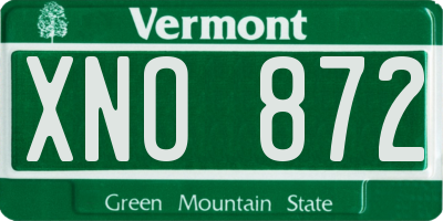 VT license plate XNO872