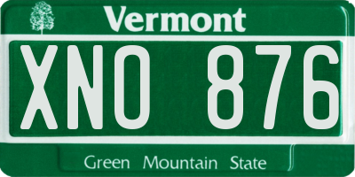 VT license plate XNO876