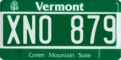 VT license plate XNO879