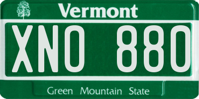 VT license plate XNO880