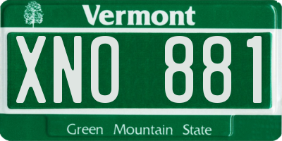 VT license plate XNO881