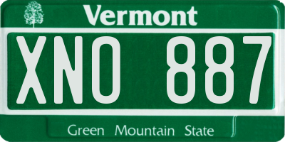 VT license plate XNO887