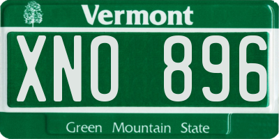 VT license plate XNO896
